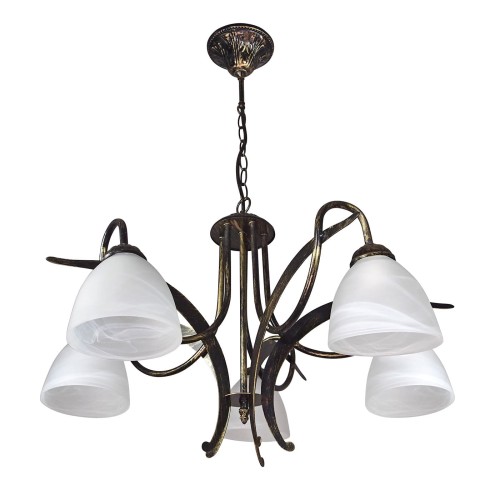 Люстра подвесная большая 5 плафонов дизайнерская S3151-5