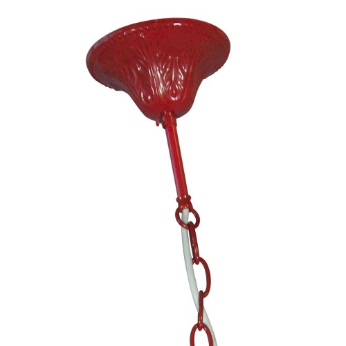 Люстра красная подвесная 8 ламп хрусталь Аврора S1242-8