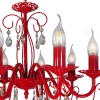 Люстра красная подвесная 8 ламп хрусталь Аврора S1242-8