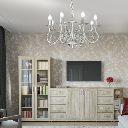 Люстра с хрусталем подвесная 8 ламп S1164-8