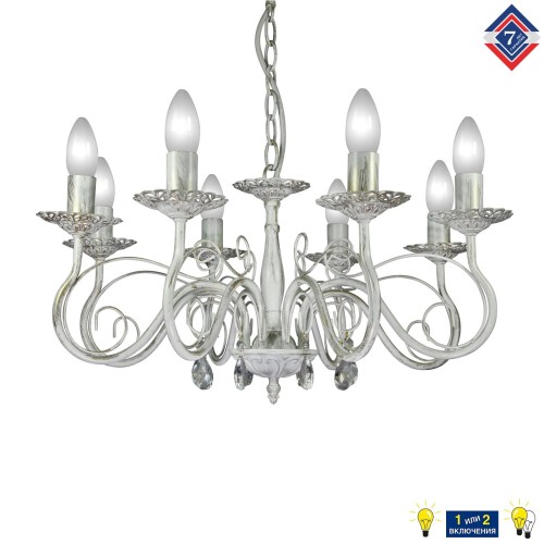 Люстра с хрусталем подвесная 8 ламп S1164-8