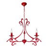 Люстра красная подвесная 3 рожковая дизайнерская S3129-3