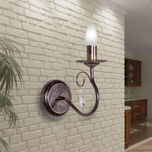 Бра настенные современные с хрустальными подвесками S1047-1