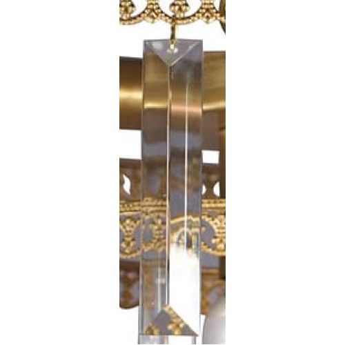 Хрустальная подвеска для люстры плашка золото