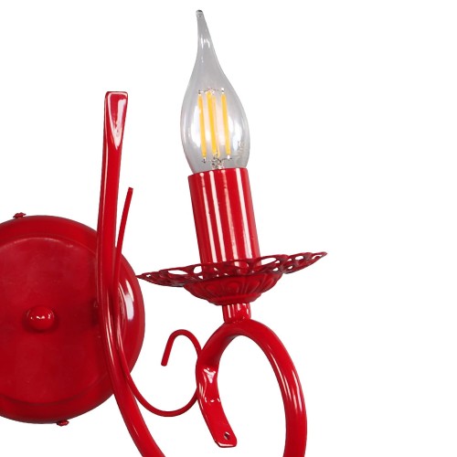 Бра красная 2 лампы интерьерная неоклассика S1241-2