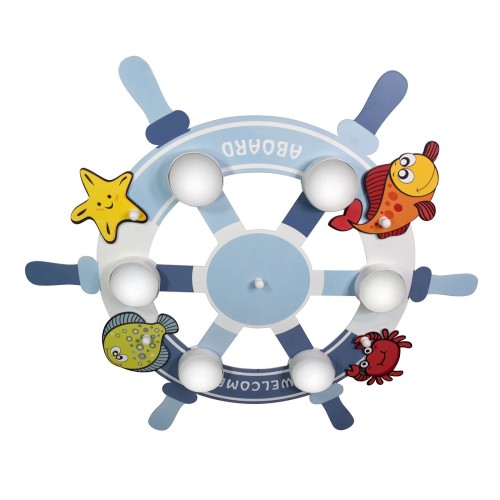 Люстра светодиодная LED в детскую комнату штурвал S2464-6