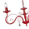 Люстра красная с хрусталем подвесная 3 лампы S1234-3