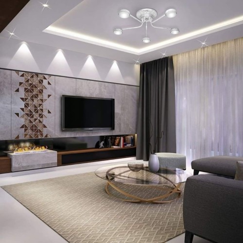 Люстра светодиодная потолочная LED плоская S2496-5