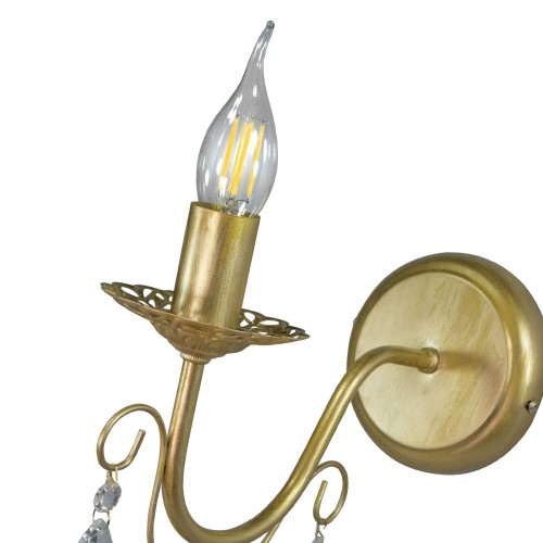 Бра настенные свечи с хрустальными подвесками S1195-1