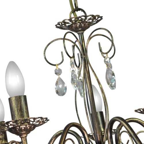 Люстра подвесная 5 ламп хрусталь Аврора S1154-5