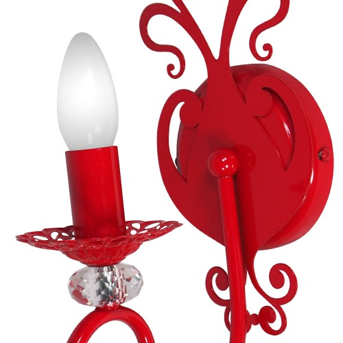 Бра хрусталь красный настенные свечи дизайнерские S3129-1