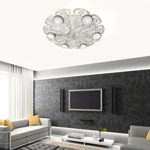 Люстра светодиодная потолочная LED плоская круглая S2440-6