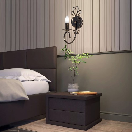 Бра хрусталь черная настенные свечи дизайнерские S3123-1