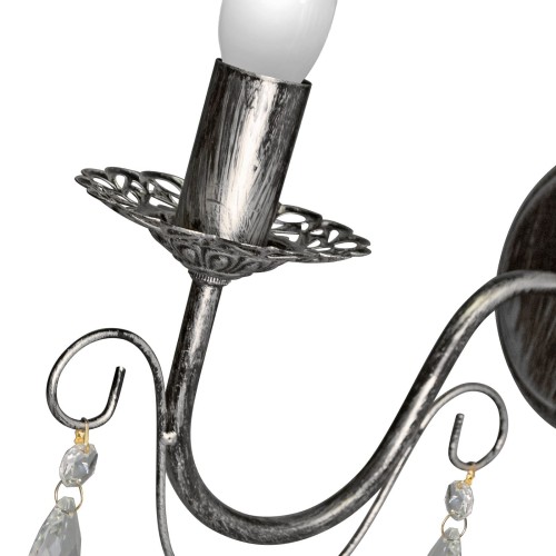 Бра настенные свечи с хрустальными подвесками S1204-1