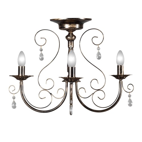 Люстра потолочная классичка с хрусталем 3 лампы S1013-3