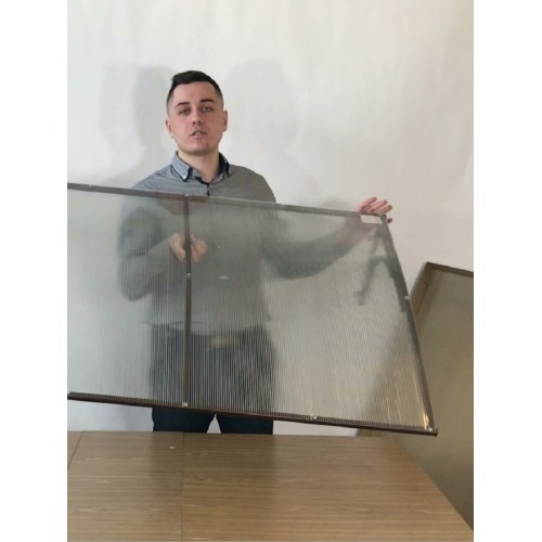 Козырёк над входной дверью металлический S4003 Коричневый