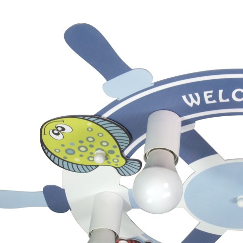 Люстра потолочная 6 ламп в детскую комнату Штурвал S2462-6