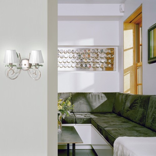 Бра с абажурами и листочки 2 лампы класическая S1131-2