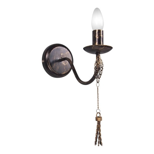 Бра с металлическим подвесками черная настенная S3146-1