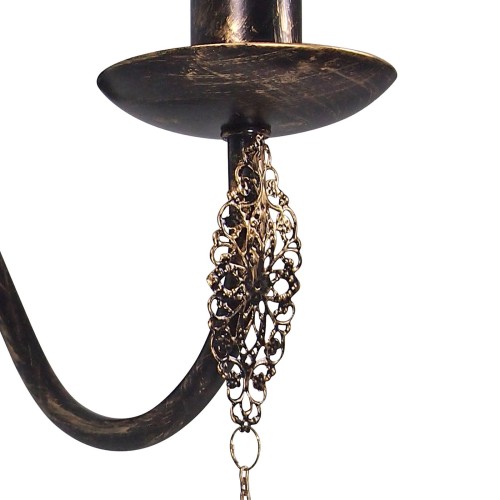 Бра с металлическим подвесками черная настенная S3146-1