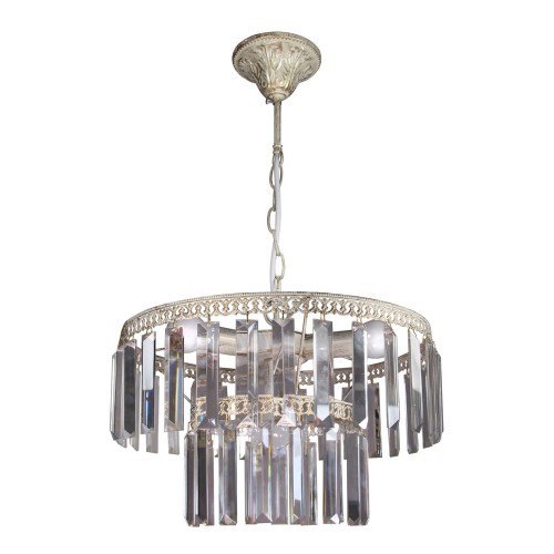 Люстра хрустальная подвесная 4 лампы бежевая S2492-4