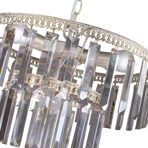 Люстра хрустальная подвесная 4 лампы бежевая S2492-4