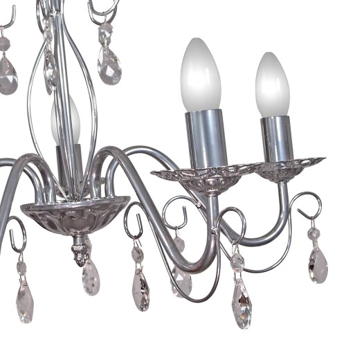 Люстра подвесная 5 ламп хрусталь Аврора S1244-5