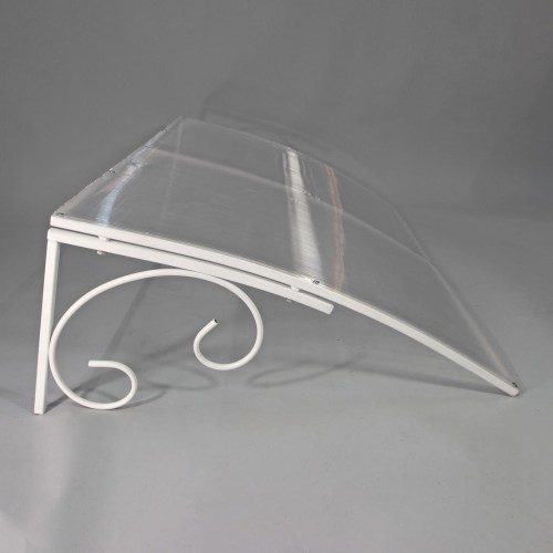 Козырёк над входной дверью металлический S4001 Белый