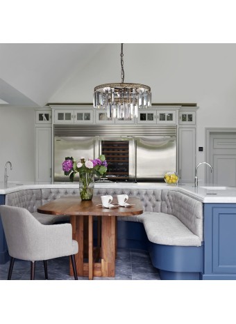 Подвесная люстра с хрустальными подвесками